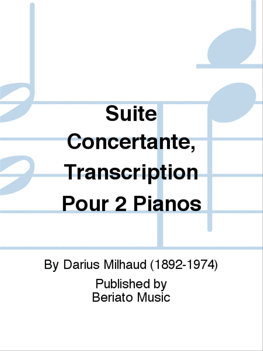 Suite Concertante, Transcription Pour 2 Pianos Piano Duet scores gallery preview page 1