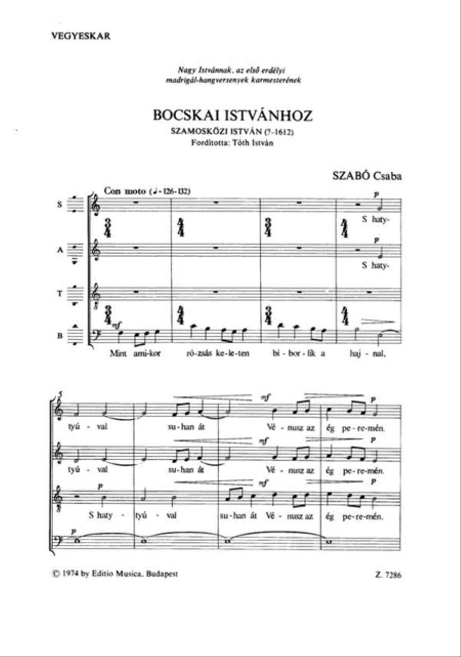Bocskai Istvánhoz A Cappella scores gallery preview page 3