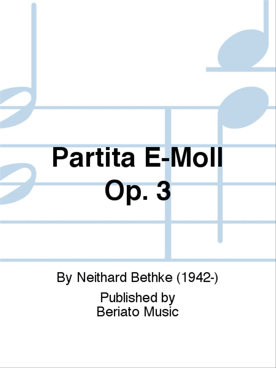 Partita E-Moll Op. 3 Organ scores gallery preview page 1