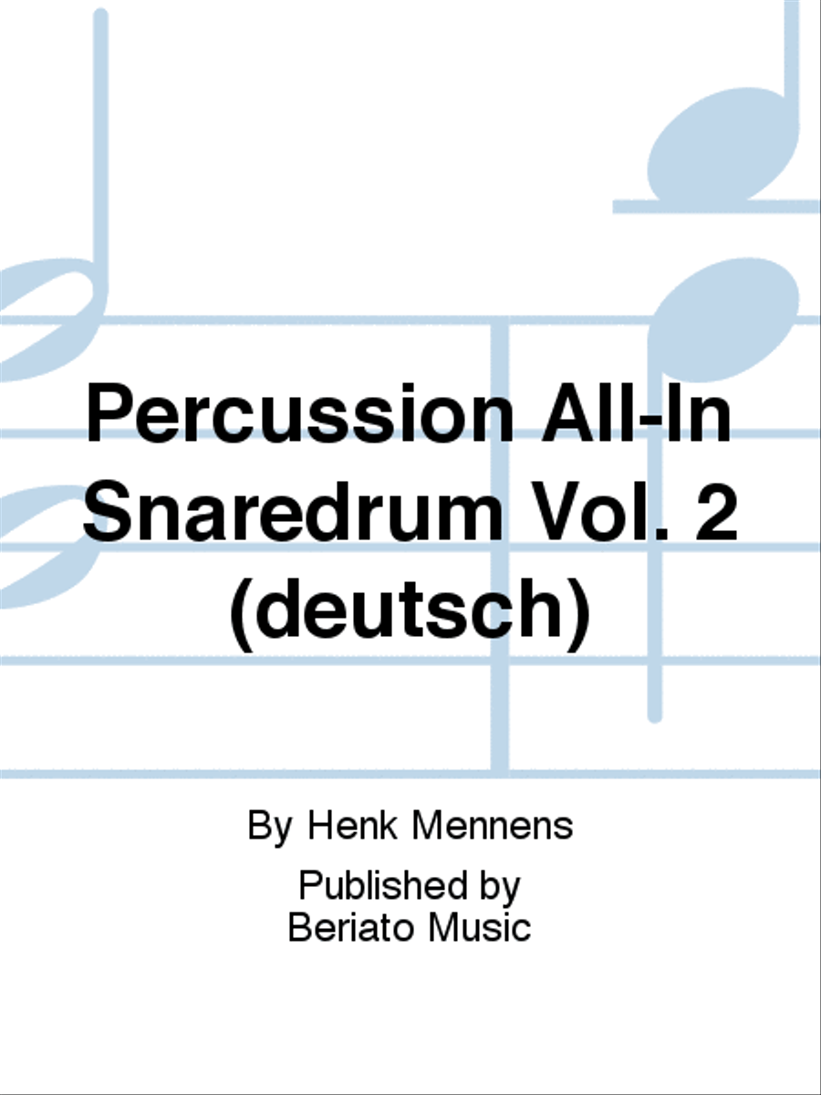 Percussion All-In Snaredrum Vol. 2 (deutsch) Percussion scores gallery preview page 1