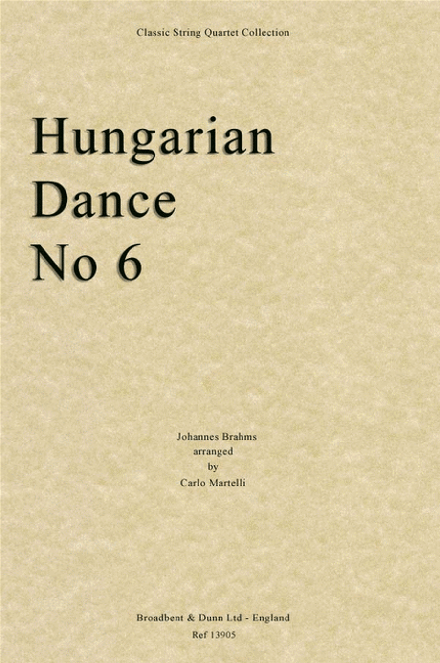 Hungarian Dance No. 6 String Quartet scores gallery preview page 1