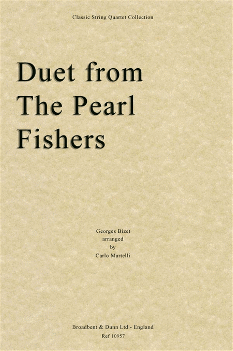 Duet from The Pearl Fishers String Quartet scores gallery preview page 1