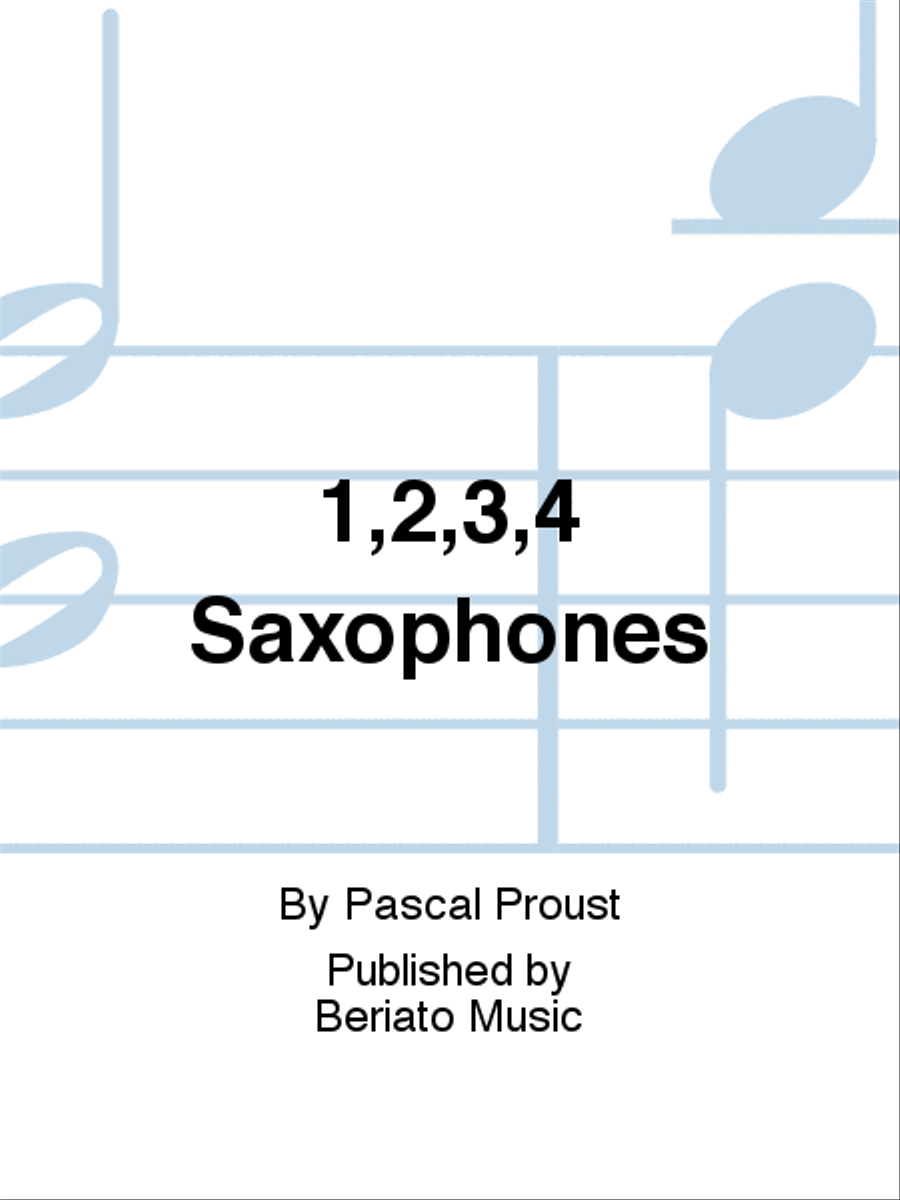 1,2,3,4 Saxophones Saxophone Quartet scores gallery preview page 1