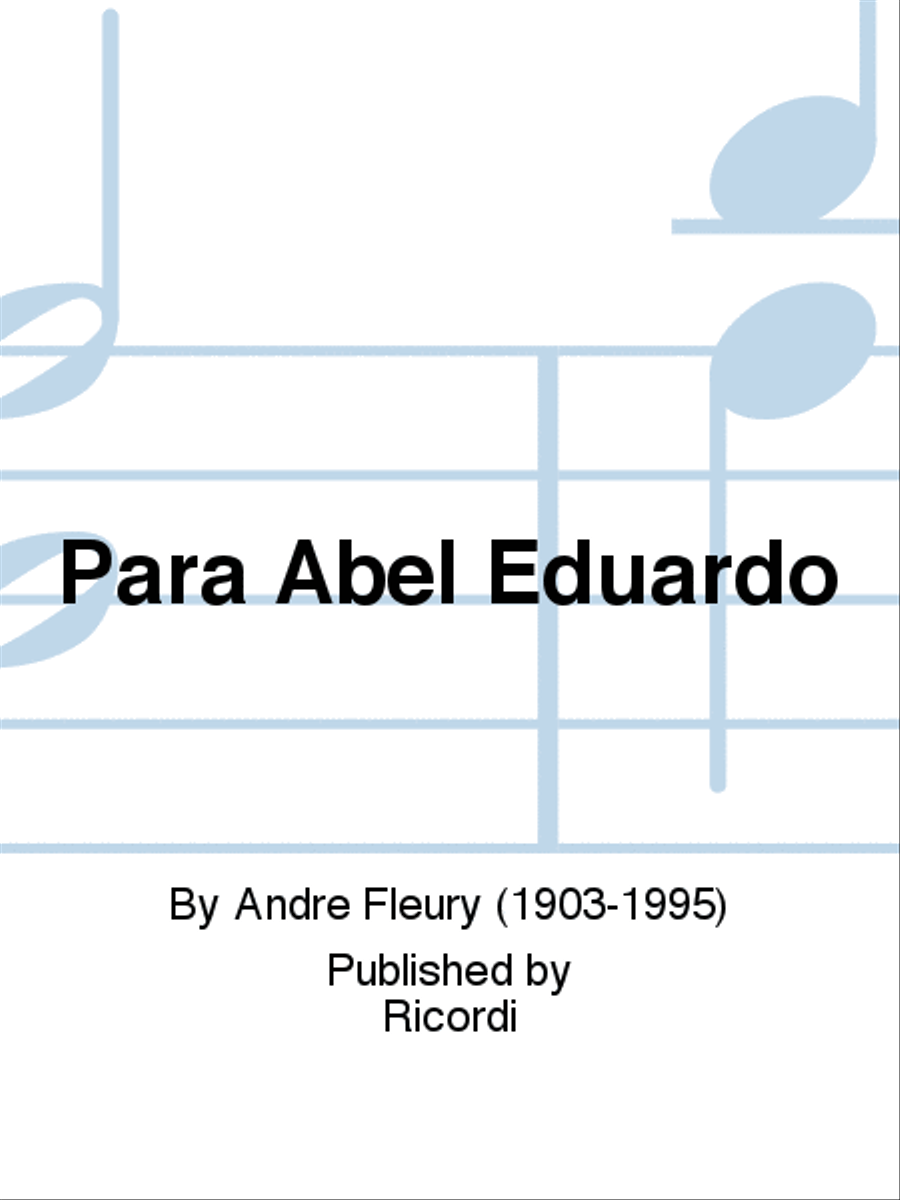 Para Abel Eduardo School and Community scores gallery preview page 1