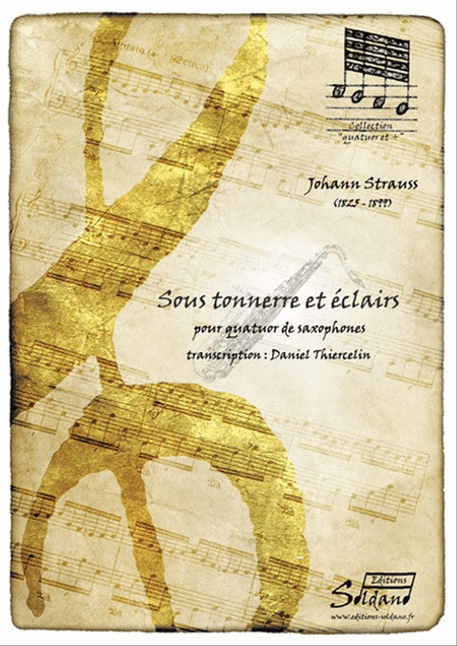 Sous Tonnerre et eclairs Saxophone Quartet scores gallery preview page 1