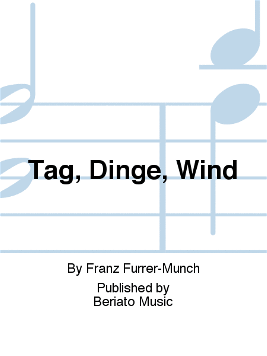 Tag, Dinge, Wind Orchestra scores gallery preview page 1
