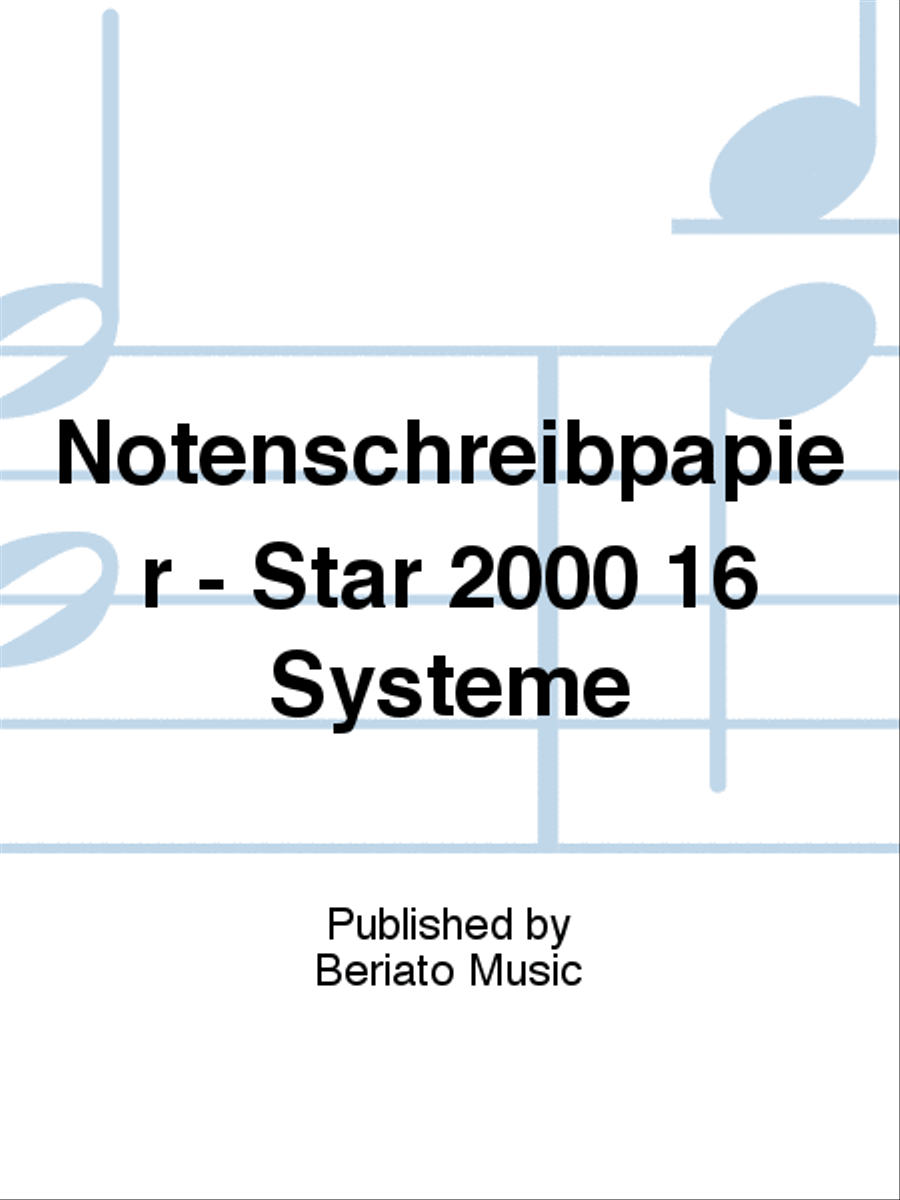 Notenschreibpapier - Star 2000 16 Systeme Collection / Songbook scores gallery preview page 1
