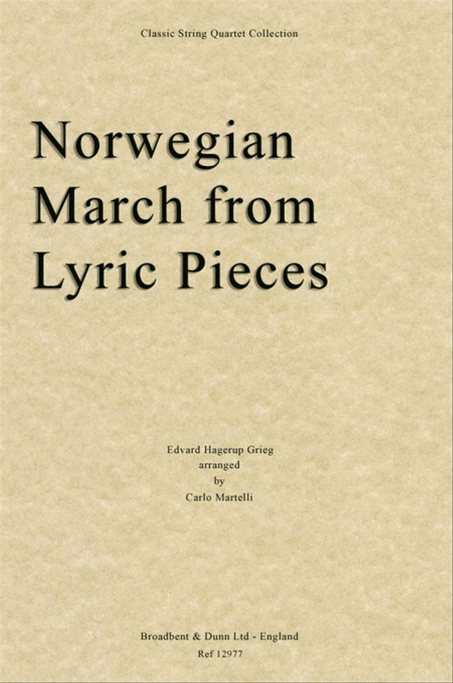 Norwegian March from Lyric Pieces String Quartet scores gallery preview page 1