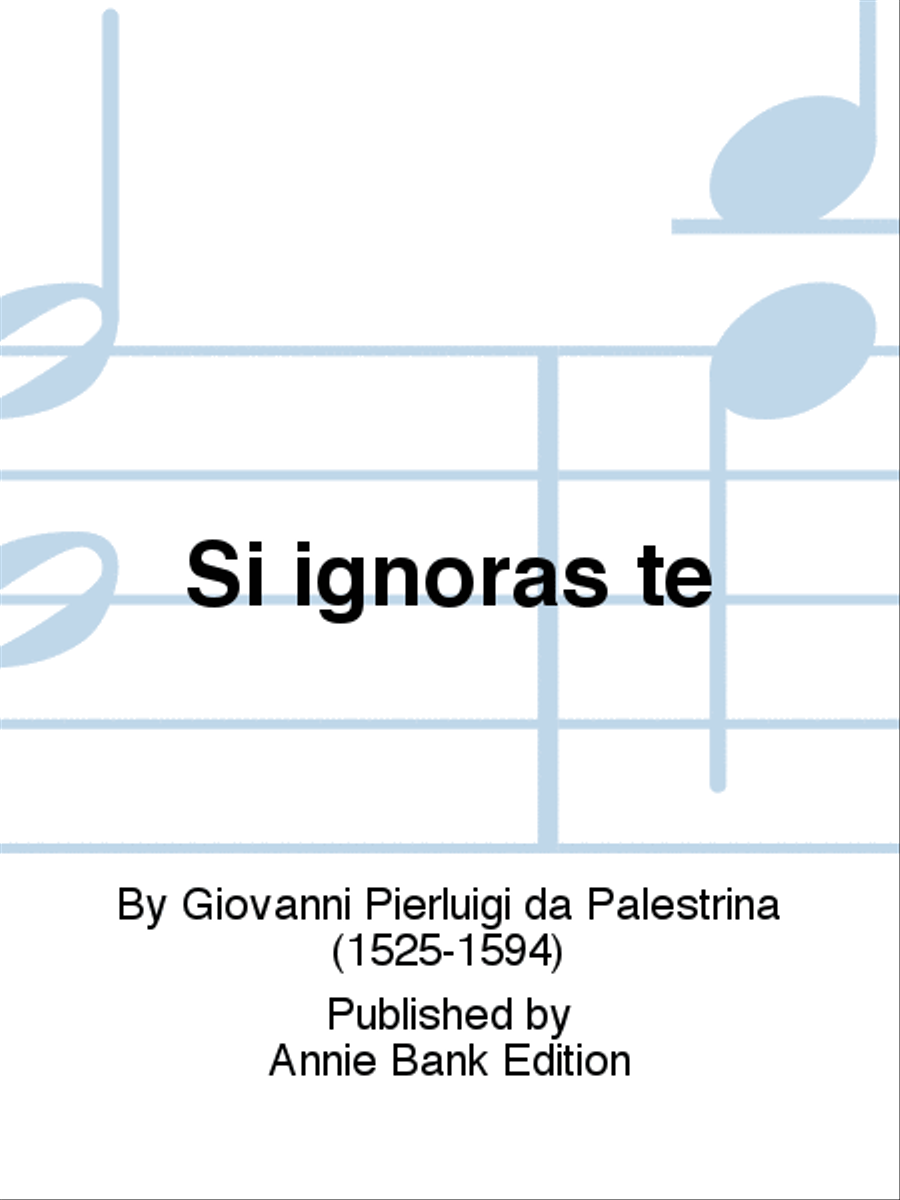 Si ignoras te SATTB scores gallery preview page 1