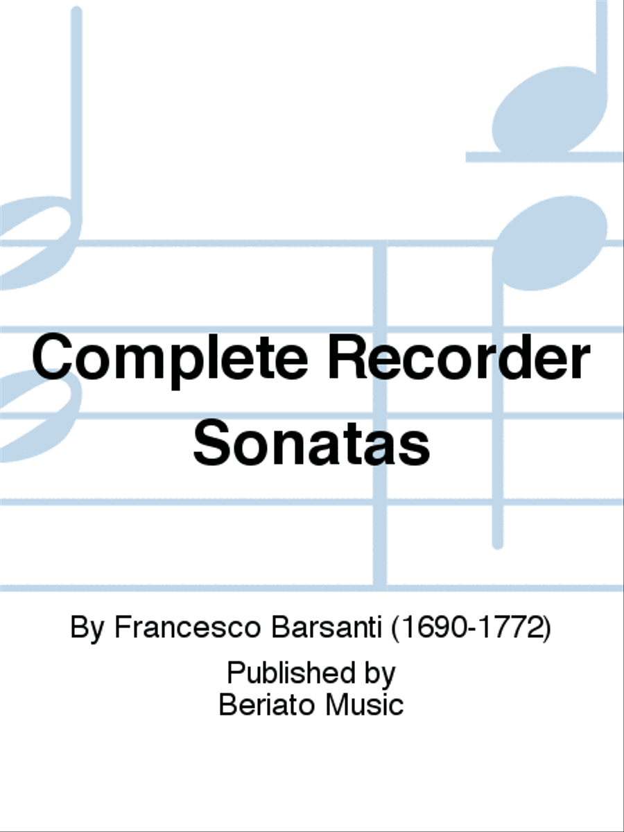 Complete Recorder Sonatas Alto Recorder scores gallery preview page 1