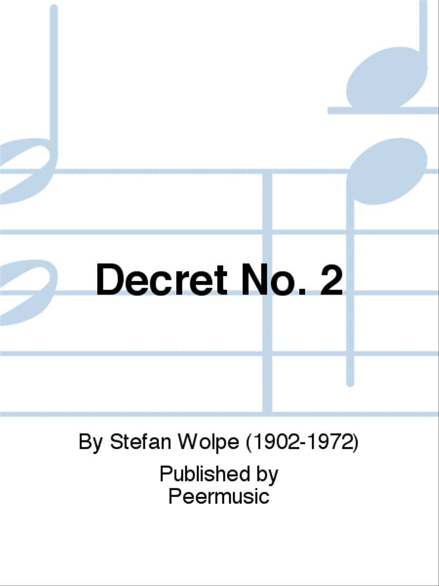 Decret No. 2 High Voice scores gallery preview page 1