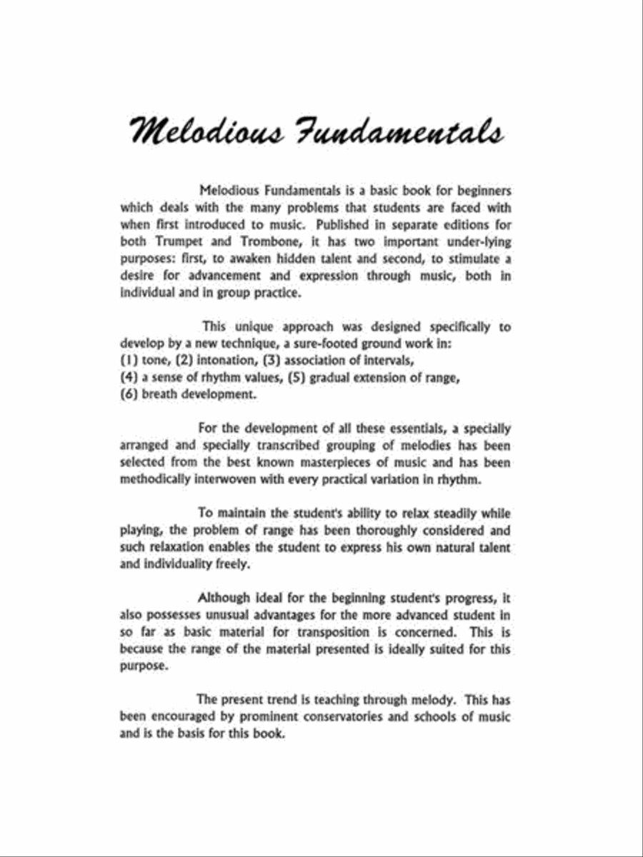 Melodious Fundamentals Trumpet scores gallery preview page 2