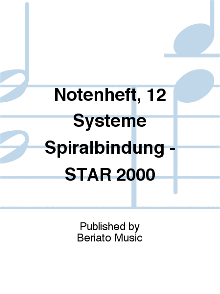 Notenheft, 12 Systeme Spiralbindung - STAR 2000 Collection / Songbook scores gallery preview page 1