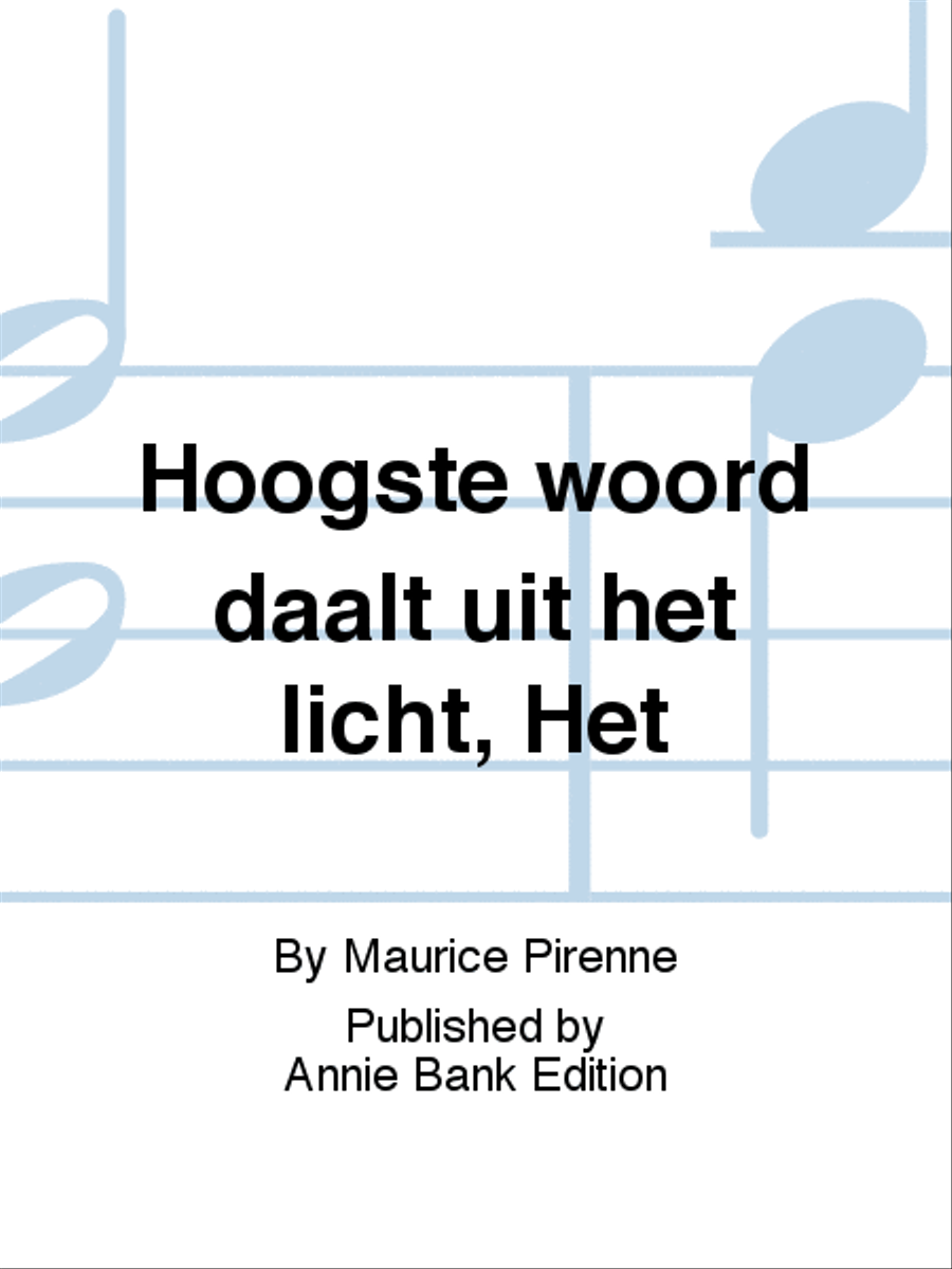 Hoogste woord daalt uit het licht, Het 3-Part scores gallery preview page 1