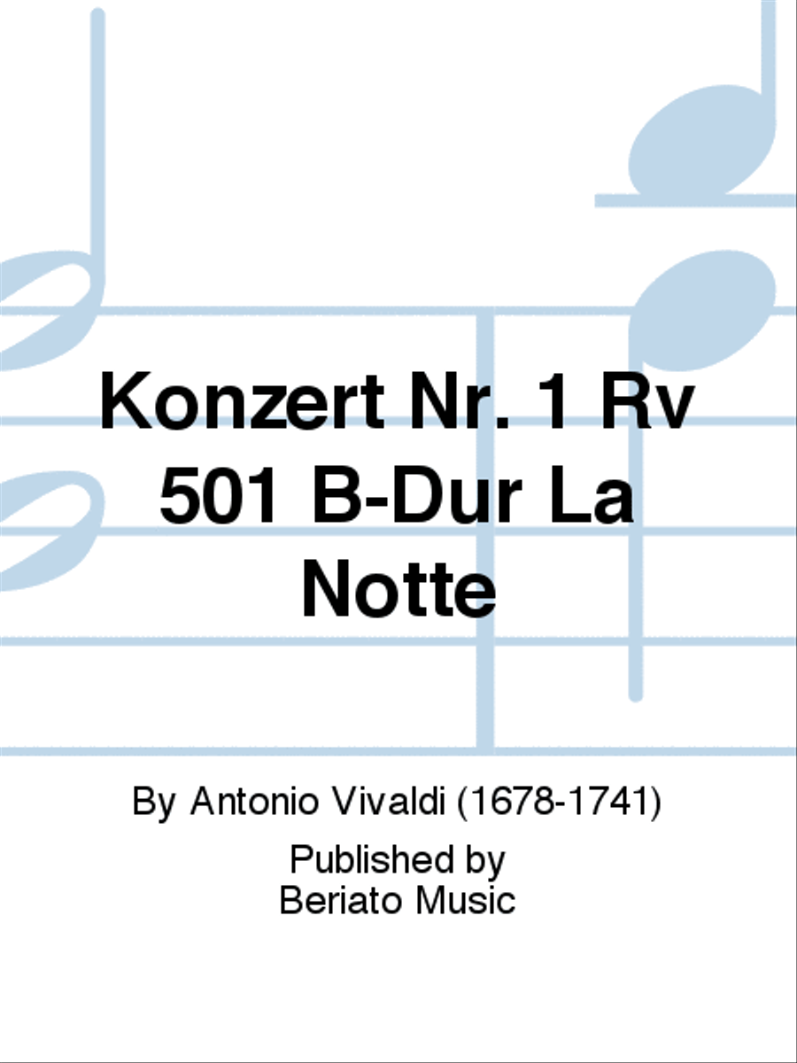 Konzert Nr. 1 Rv 501 B-Dur La Notte Set of Parts scores gallery preview page 1