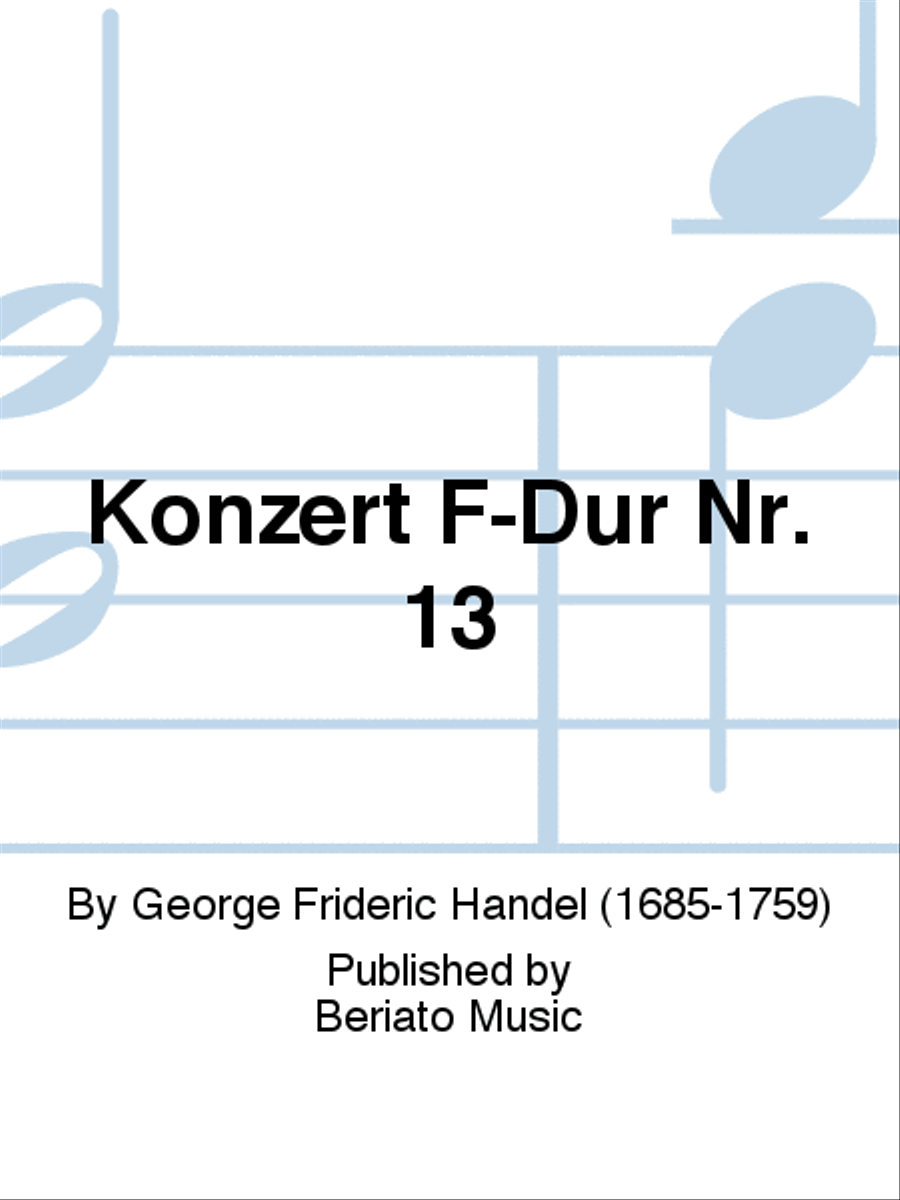 Konzert F-Dur Nr. 13 Organ scores gallery preview page 1