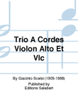 Trio A Cordes Violon Alto Et Vlc