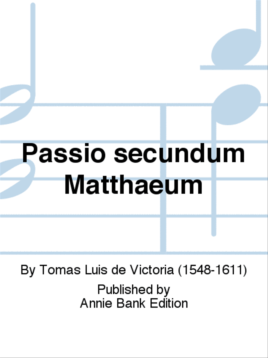 Passio secundum Matthaeum 4-Part scores gallery preview page 1