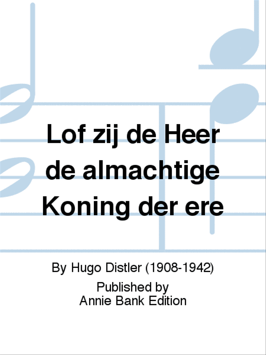 Lof zij de Heer de almachtige Koning der ere 4-Part scores gallery preview page 1