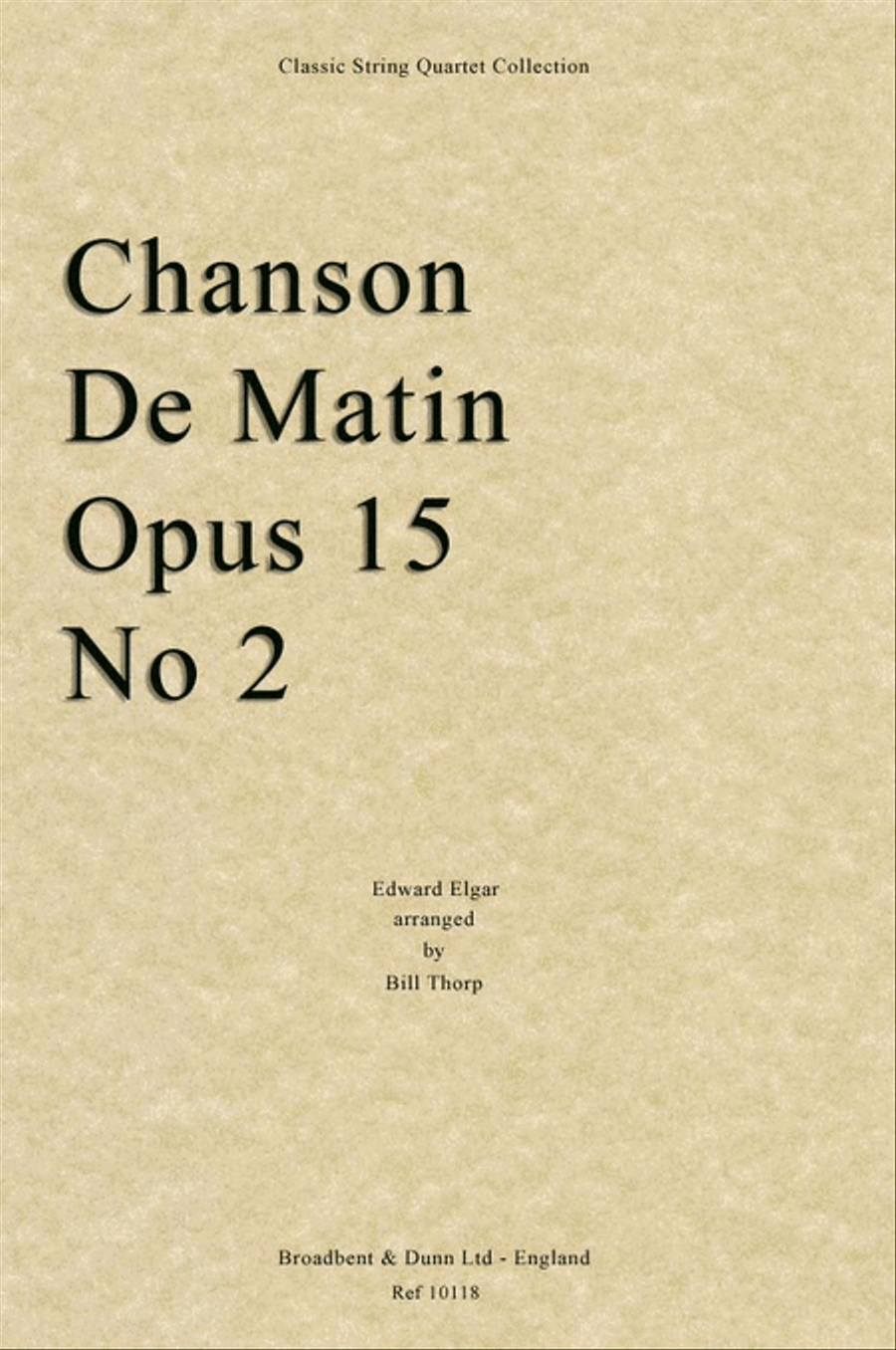 Chanson De Matin, Opus 15 No. 2 String Quartet scores gallery preview page 1