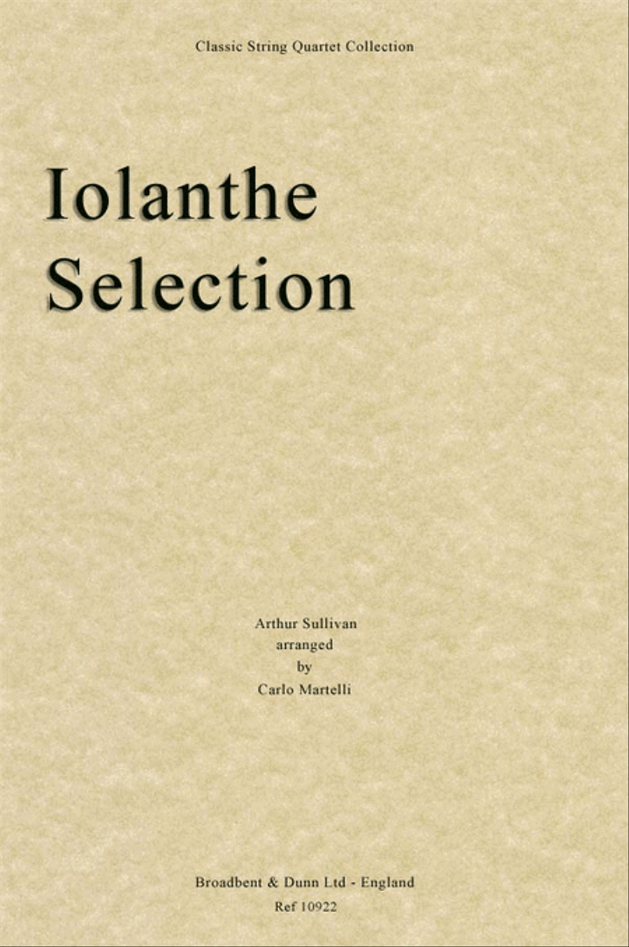 Iolanthe Selection String Quartet scores gallery preview page 1