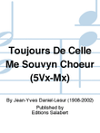Toujours De Celle Me Souvyn Choeur (5Vx-Mx)
