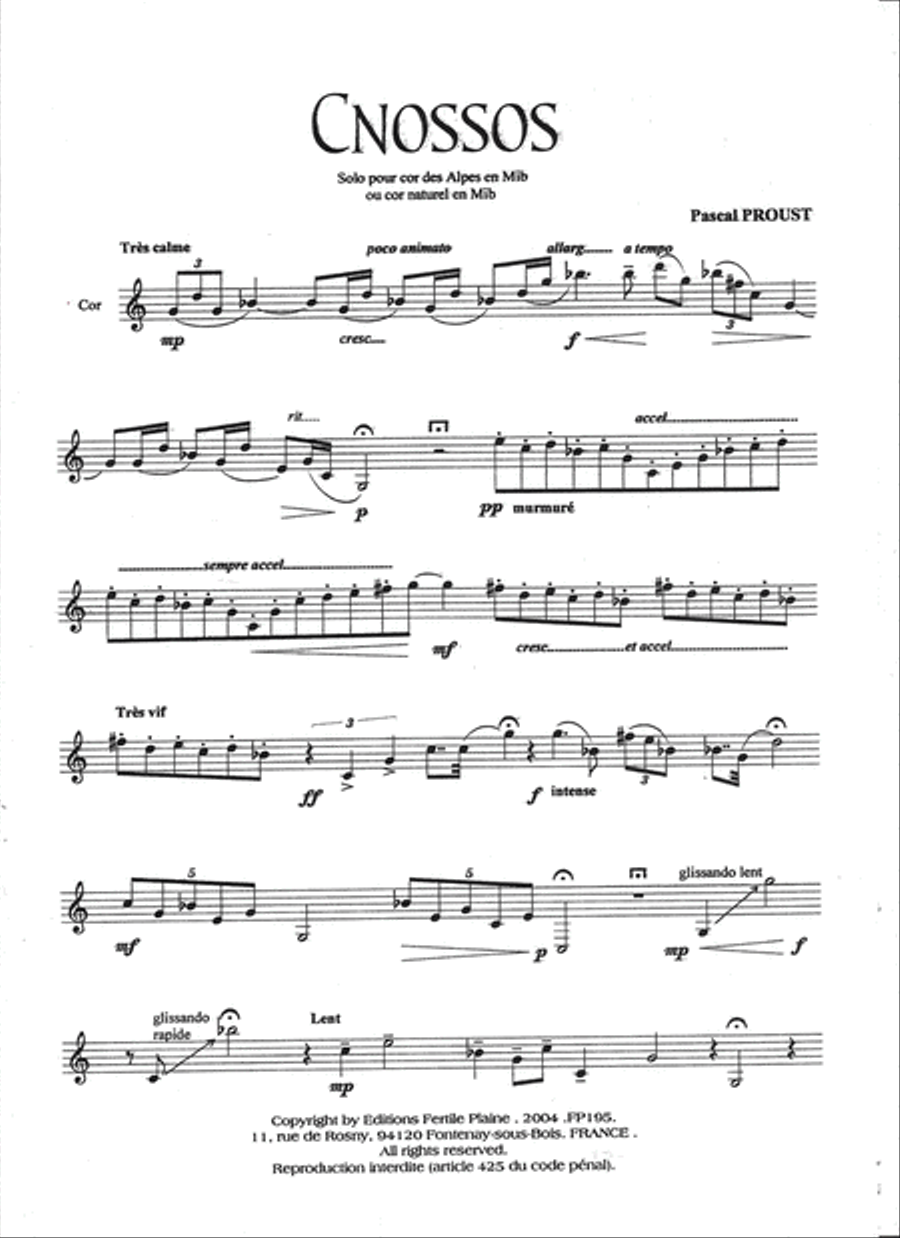 Cnossos Horn scores gallery preview page 1