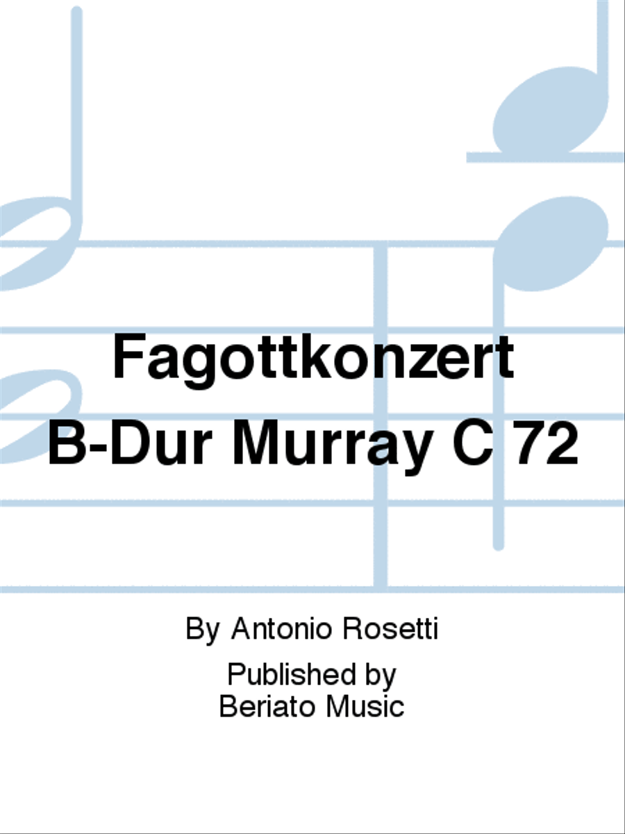 Fagottkonzert B-Dur Murray C 72 Orchestra scores gallery preview page 1