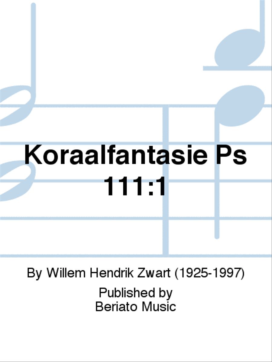 Koraalfantasie Ps 111:1 Organ scores gallery preview page 1