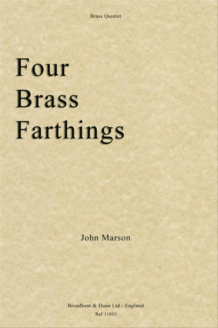 Four Brass Farthings Brass Quintet scores gallery preview page 1