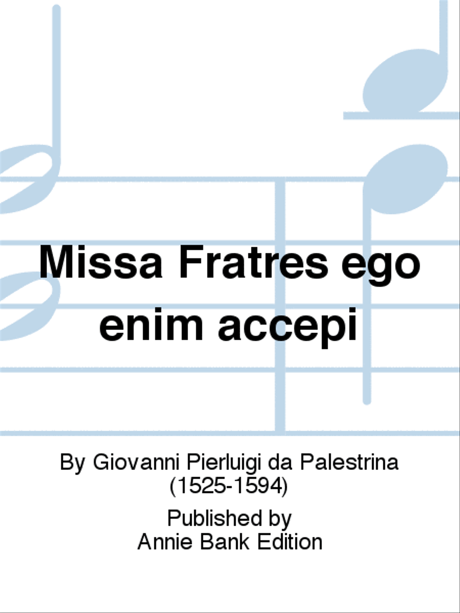 Missa Fratres ego enim accepi 4-Part scores gallery preview page 1