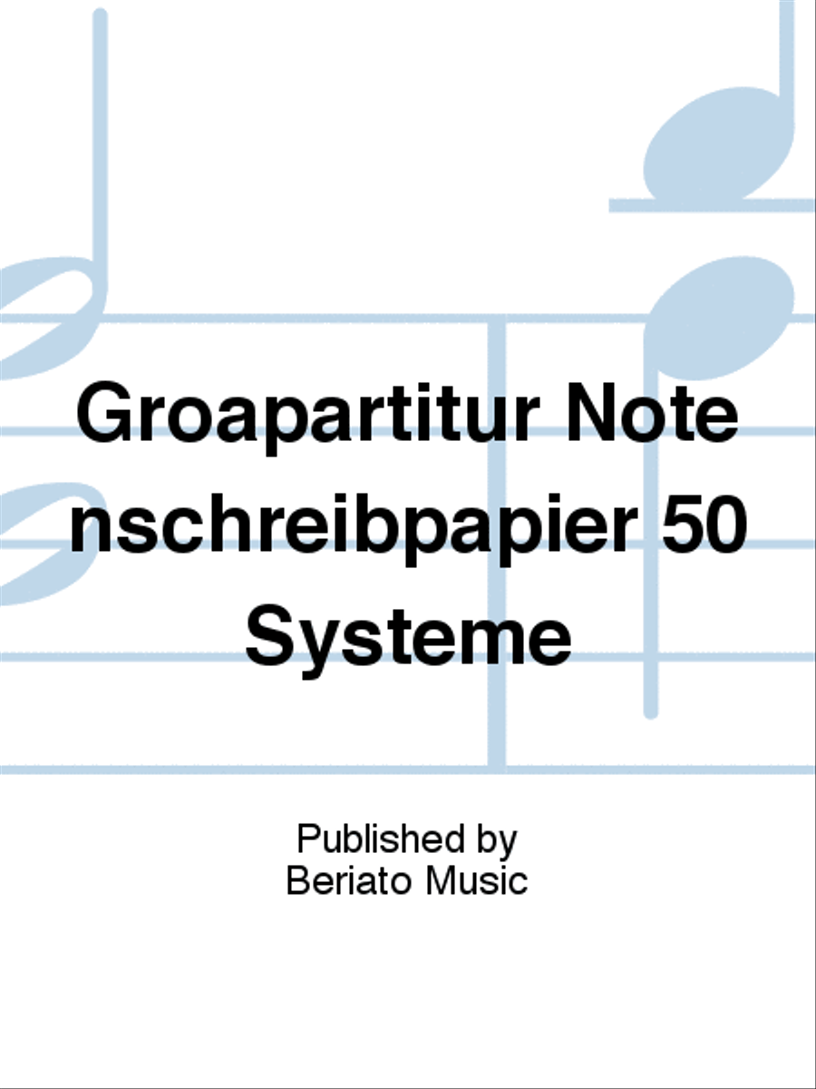 Großpartitur Notenschreibpapier 50 Systeme Score scores gallery preview page 1
