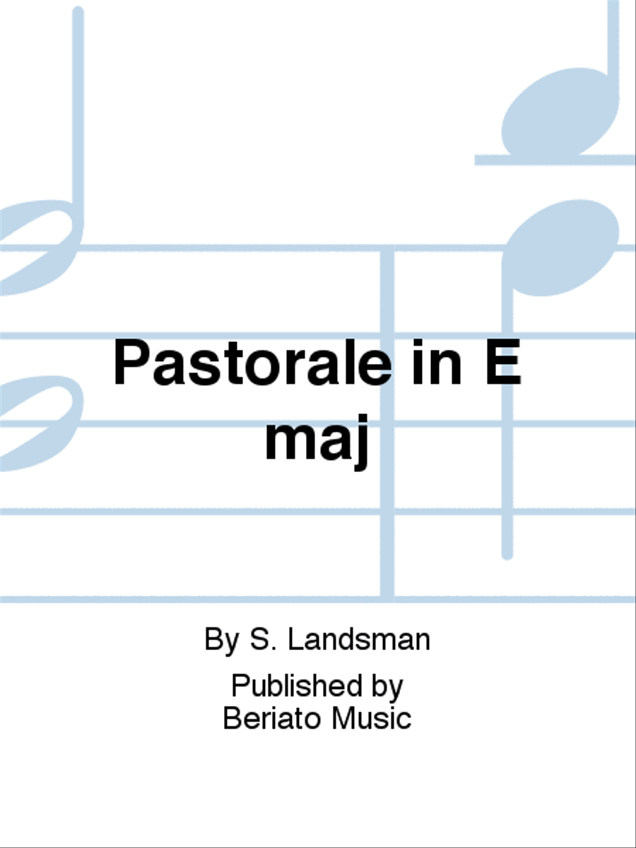 Pastorale in E maj Organ scores gallery preview page 1