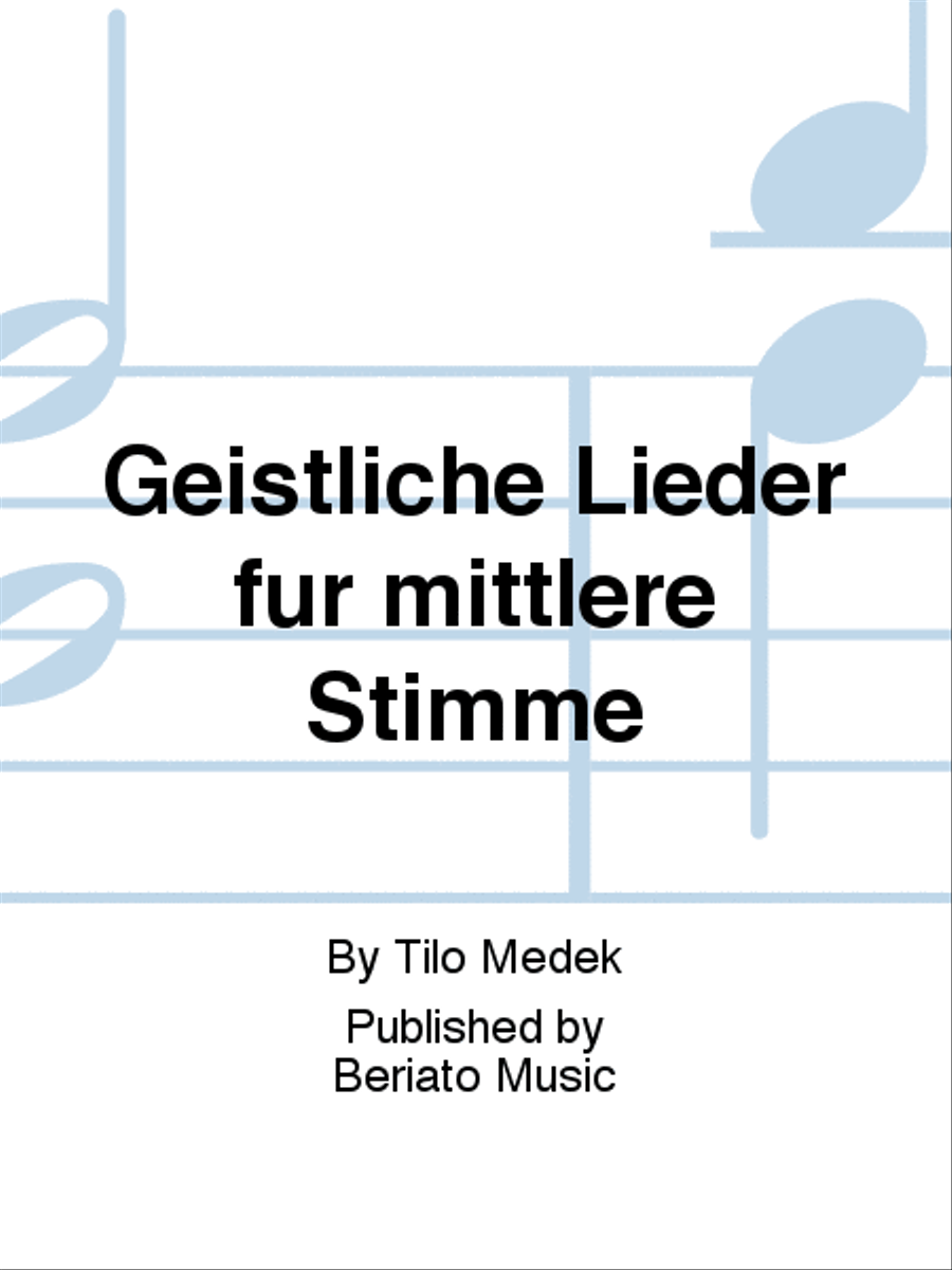 Geistliche Lieder für mittlere Stimme Voice scores gallery preview page 1
