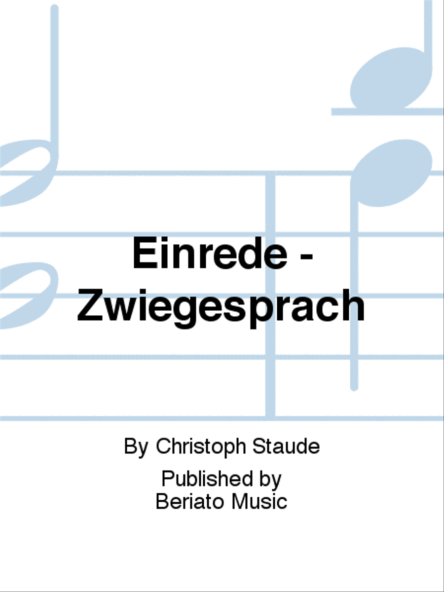 Einrede - Zwiegespräch Clarinet scores gallery preview page 1