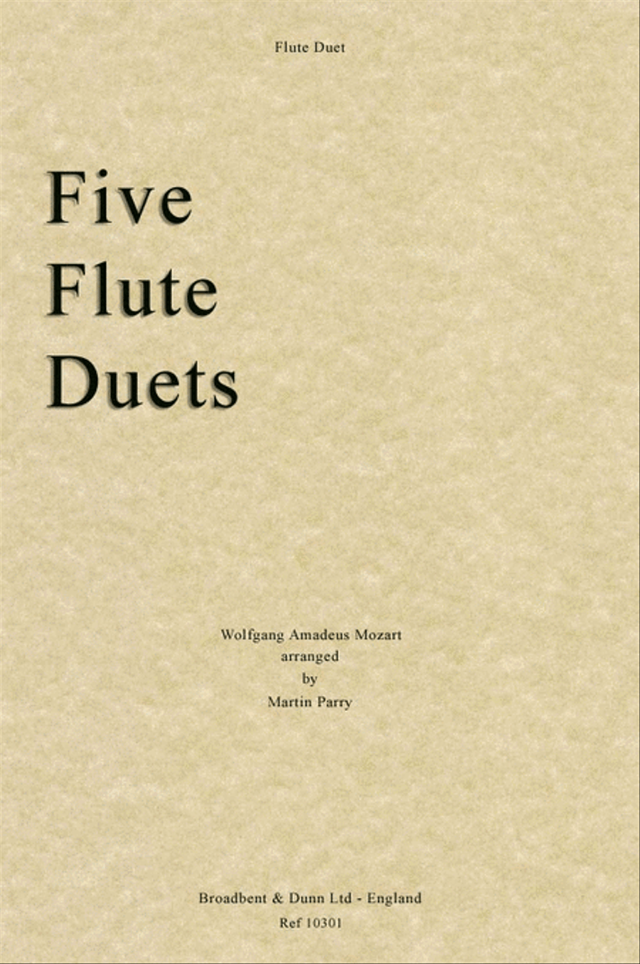Five Flute Duets Flute Duet scores gallery preview page 1