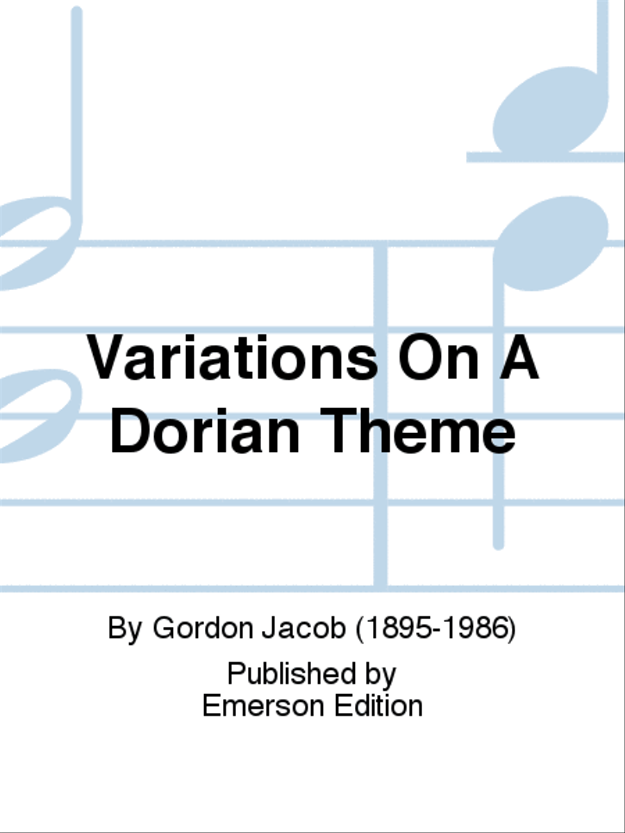 Variations On A Dorian Theme Alto Saxophone scores gallery preview page 1