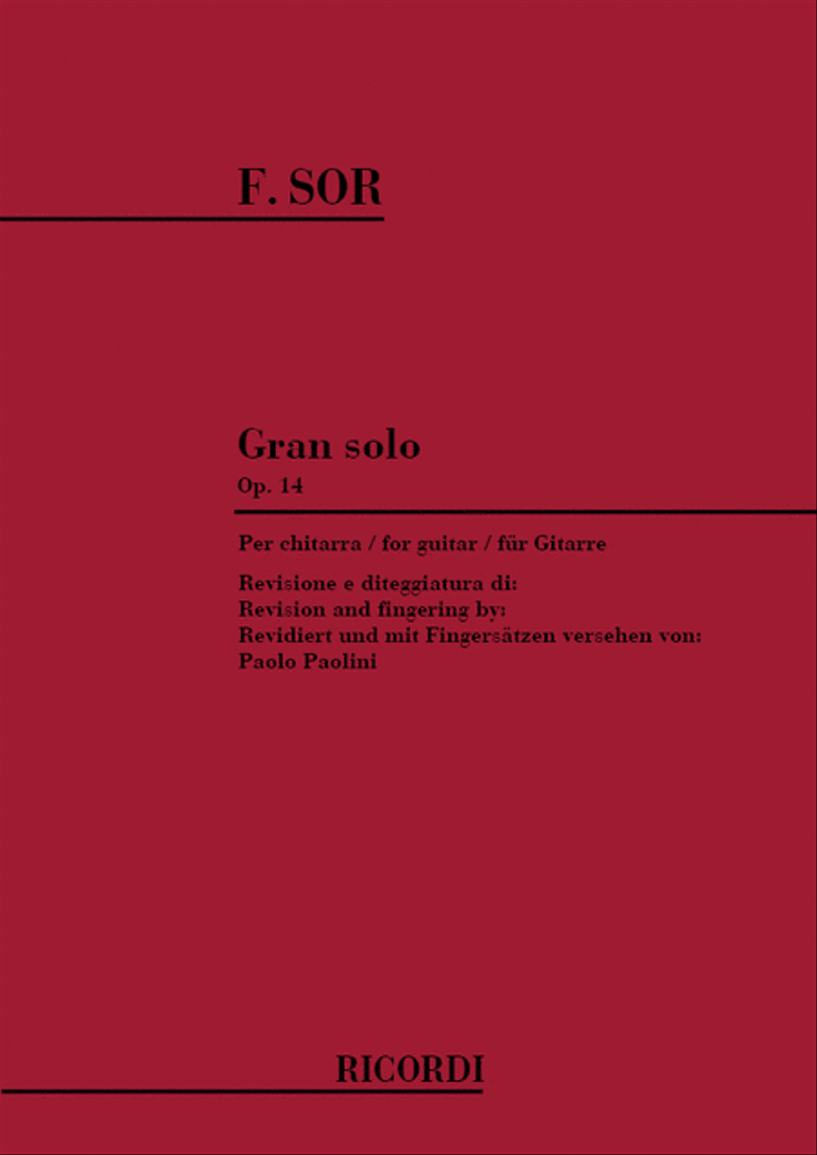 Gran Solo Op. 14 Guitar scores gallery preview page 1