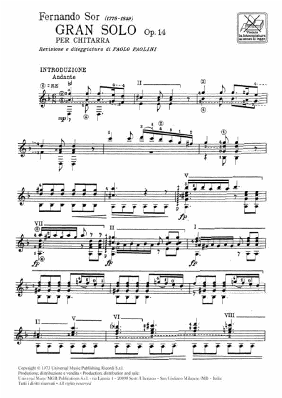 Gran Solo Op. 14 Guitar scores gallery preview page 2