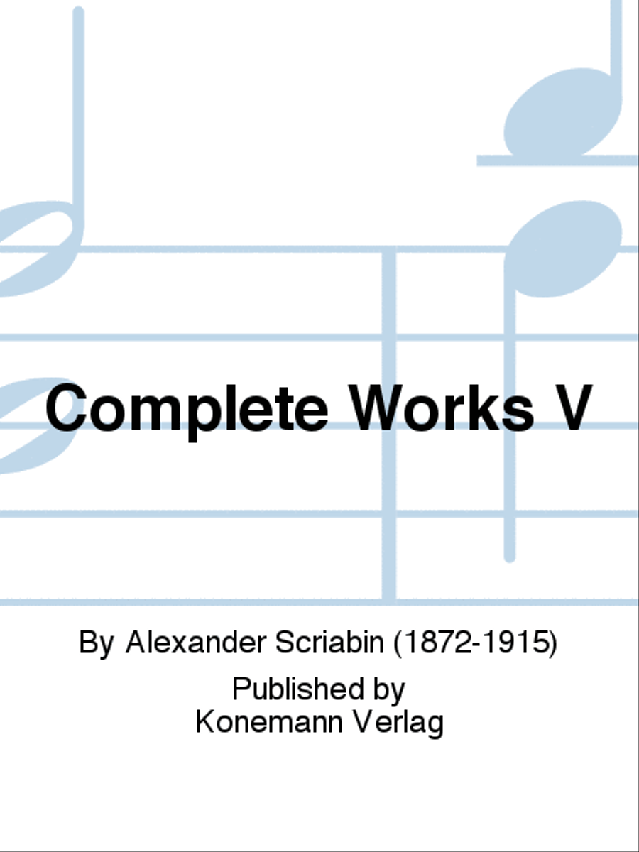 Complete Works V Piano Solo scores gallery preview page 1