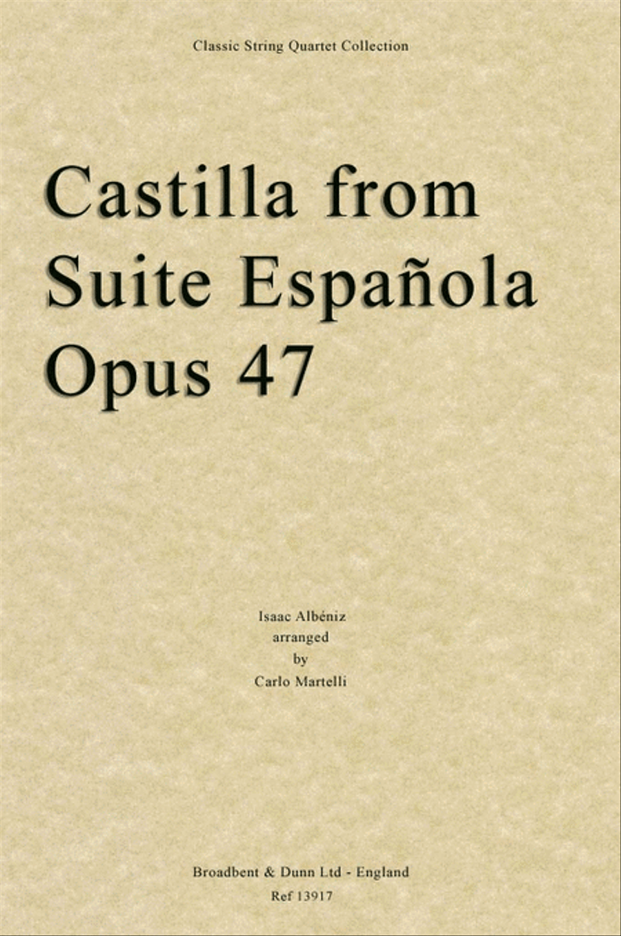 Castilla from Suite Española, Opus 47 String Quartet scores gallery preview page 1