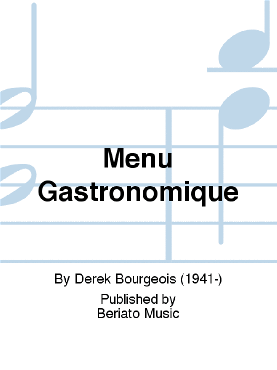 Menu Gastronomique Concert Band scores gallery preview page 1