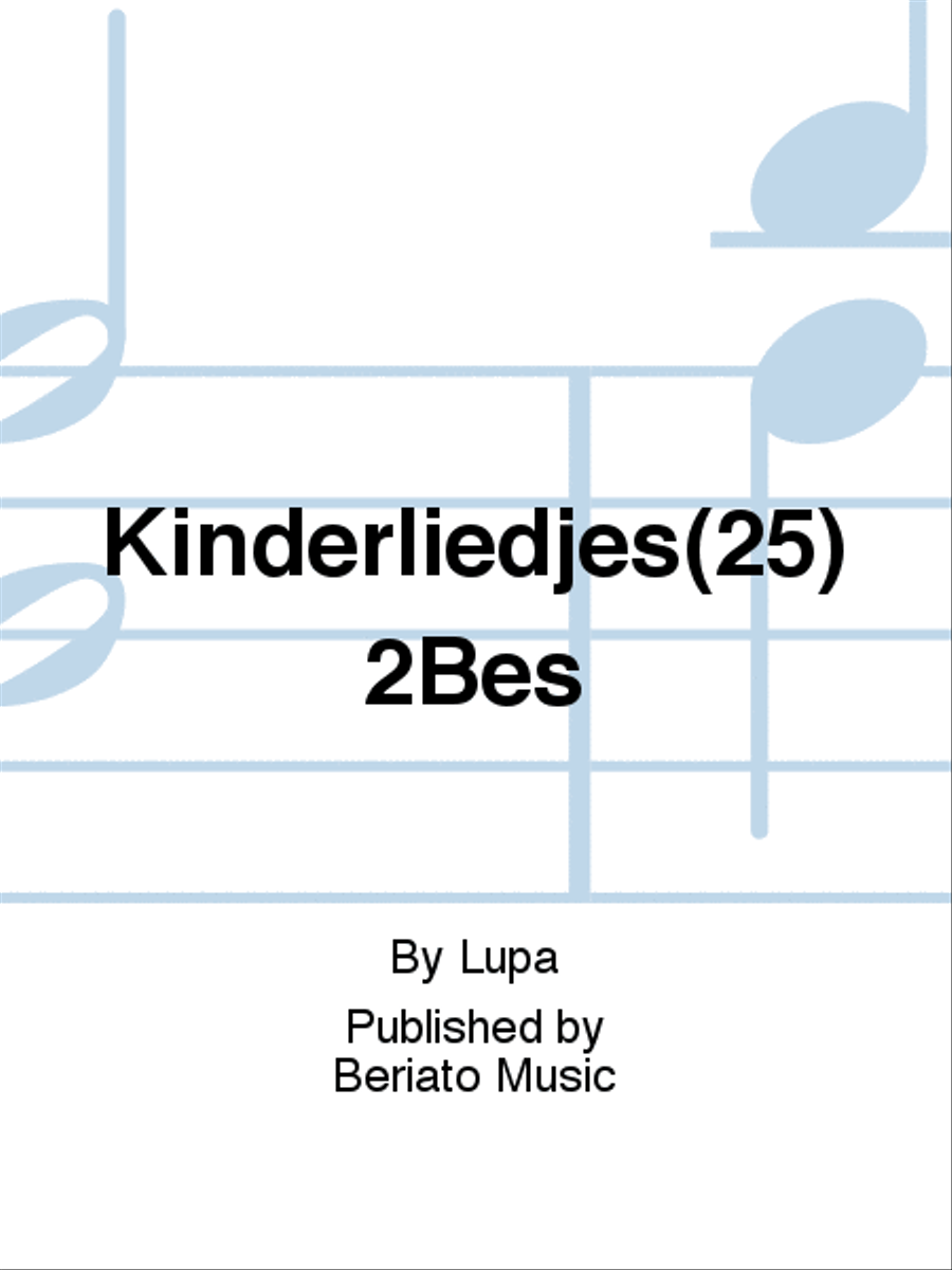 Kinderliedjes(25) 2Bes B-Flat Instrument scores gallery preview page 1