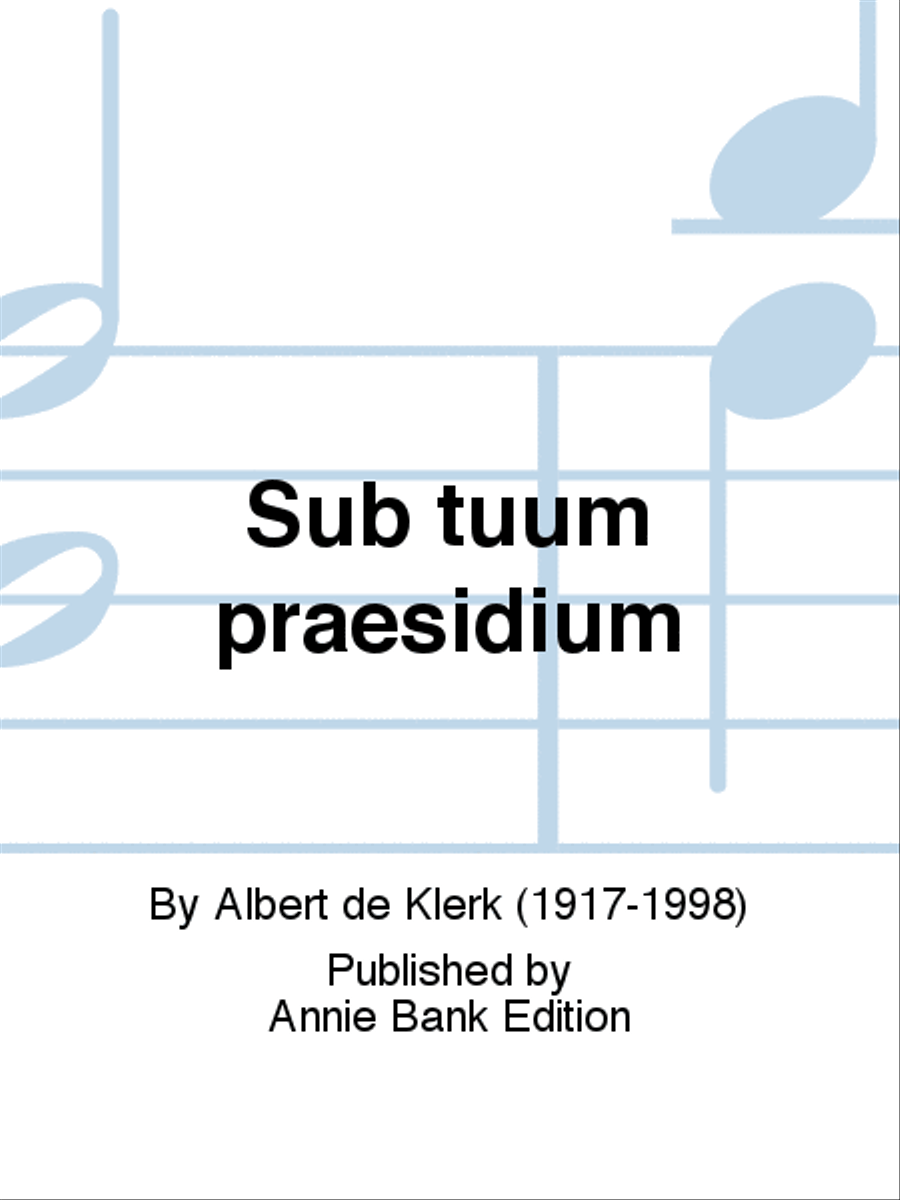 Sub tuum praesidium SA scores gallery preview page 1
