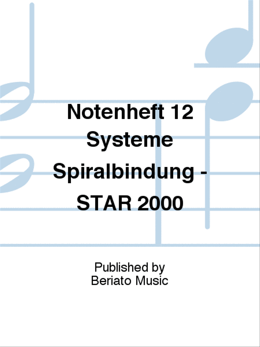 Notenheft 12 Systeme Spiralbindung - STAR 2000 Collection / Songbook scores gallery preview page 1