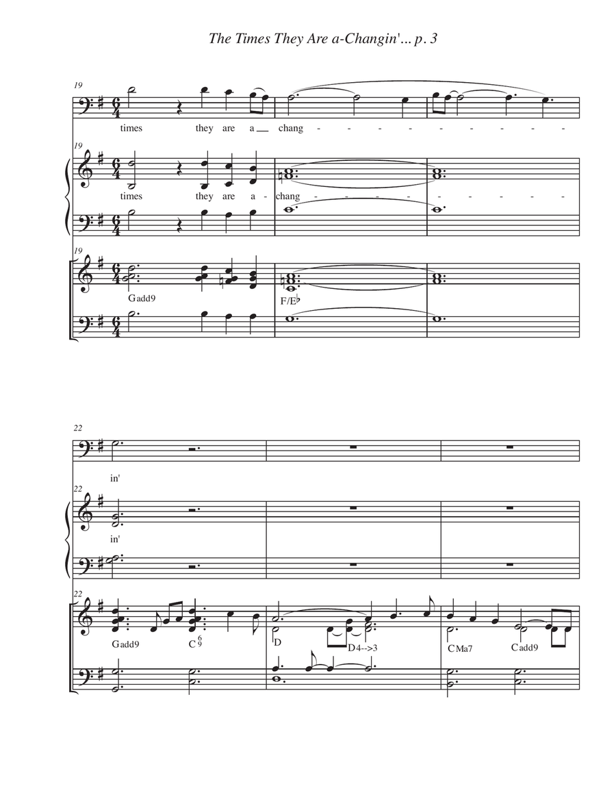 The Times They Are A-changin' Divisi scores gallery preview page 4