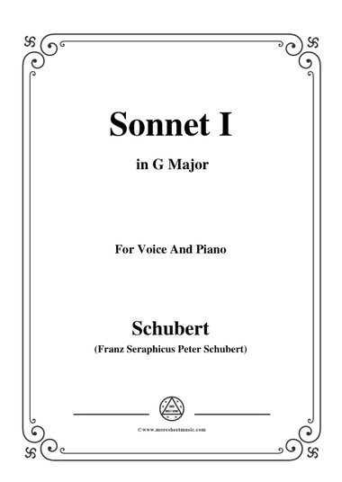 Schubert-Sonnet I in G Major,for voice and piano