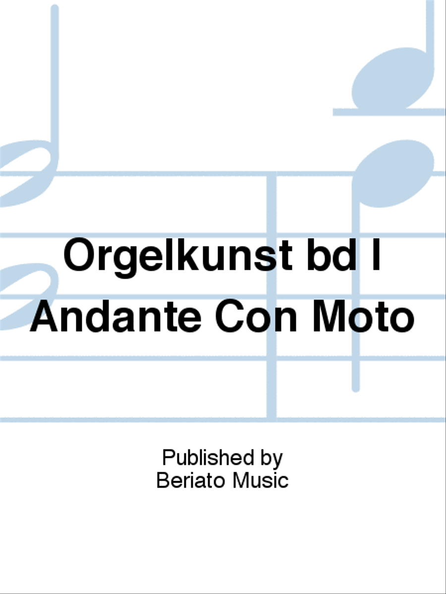 Orgelkunst bd I Andante Con Moto Organ scores gallery preview page 1
