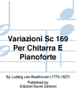 Variazioni Sc 169 Per Chitarra E Pianoforte