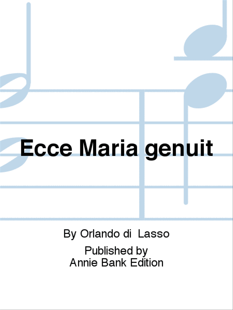 Ecce Maria genuit SATTB scores gallery preview page 1
